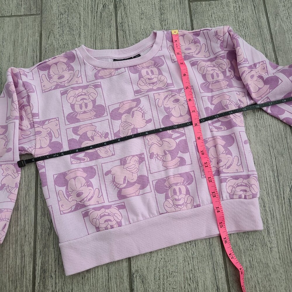 Disney Minnie Mouse pink allover print Sweatshirt size girls 6/6x small - Picture 6 of 9